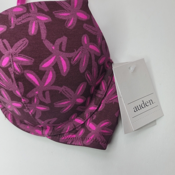 Auden Bra The Everyday Lightly Lined Demi Pink Floral Size 32B NWT - Picture 2 of 8